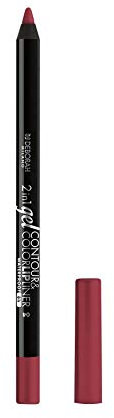 Deborah Milano - Matita Labbra 2 in 1 Gel Contour&Color, 04 Plum Rose, Finish ad Alta Pigmentazione e Ultra-Scorrevole, Waterproof e a Lunga Durata, Dona Intensità e Definizione, 1.3 gr