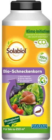 Solabiol Bio-Schneckenkorn gegen Nacktschnecken an Gemüse, Obst und Zierpflanzen, 800g Streudose für 210m²