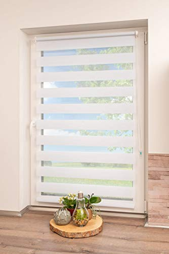 K-home Doppelrollo verspannt, Polyester, Weiß, 95 x 150 cm