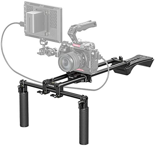 NEEWER Universal Shoulder Rig Kit, 16/40cm Extended 15mm Rod Support System Camera Stabilizer for DSLR Camcorder for Filmmaking, Compatible with SmallRig Follow Focus/Lens Support/Matte Box, SR004