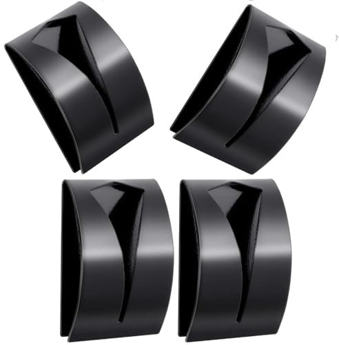 4 Pièces Patère Torchons Cuisine Porte Serviette Adhésif Salle de Bain, Porte Torchons Autocollante Attache Torchon Mural en Acier Inoxydable Crochet Serviette Métal (Noir)