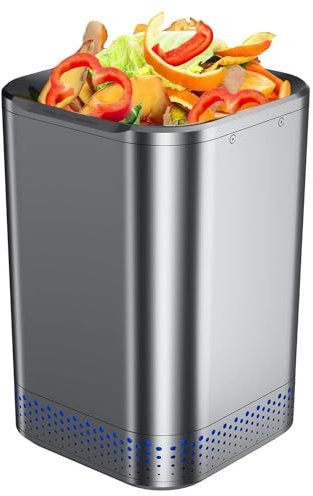 2.5L Smart Compost Bin, Kitchen Composter, Electric Compost Bin with Single Button Design, with Activated Carbon Filter Turn Waste to Organic Compost