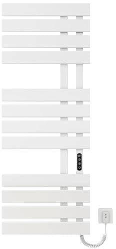 Elektrischer Handtuchhalter, für Alexa und Google Home and APP, 500×1300mm | WiFi Smart Thermostat Handtuchwärmer, 460W Handtuchheizkörper, Badheizkörper, Handtuchheizung, Anthrazit-WiFi White Right