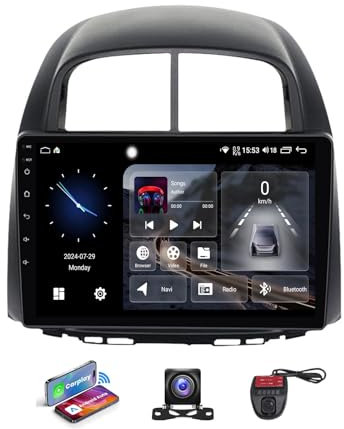 Android 13 9 QLED Écran Stéréo pour Toyota Passo XC10 2004-2010 Voiture sans Fil Carplay/Android Voiture Local Météo/DSP FM RDS Dab+ Radio/Commandes au Volant/BT 5.0/Caméra(NF-6)