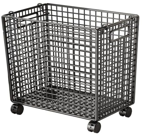 JISADER Organizador de juguetes, baúl de juguetes, cesta rodante de hierro, caja de juguetes para sala de juegos, guardería, habitación infantil, Grande