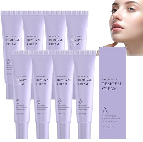 Sanfte Gesichtshaarentfernungscreme – Tägliche Gesichtspflege Für Saubere, Schnelle, Effektive Und Schmerzfreie Enthaarungscremes Für Den Körper Von Frauen Anhaltende, Für Alle Hauttypen (8pcs)