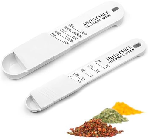 EJRUP 2 Pezzi Cucchiai Dosatori, Cucchiaio Dosatore, Misurino Grammi, Accessori Cucina, Strumenti per Misurare Liquidi e Polveri
