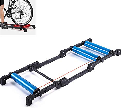 MQDLJSE Supporto per Rullo per Bicicletta, Rullo per Bicicletta da Interno, rulli per Bicicletta Pieghevoli, Rullo per Bicicletta da Interno, Blu
