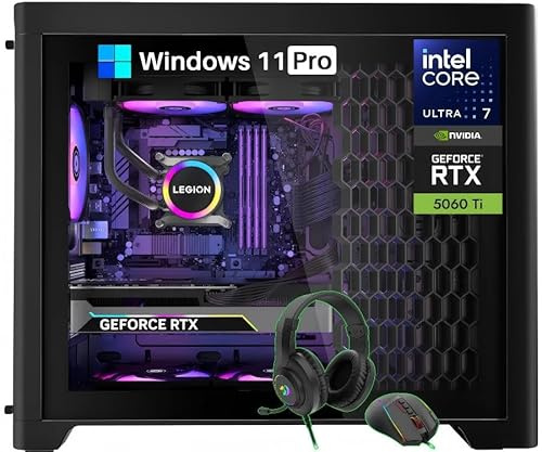 Lenovo Legion Tower 5i Gaming Desktop, Intel 20-Core Ultra 7 265F (Up to 5.3GHz), 32 GB DDR5, 1 TB SSD, GeForce RTX 5060Ti 8GB GDDR7, Legion Coldfront Cooling, Wi-Fi 6E, Windows 11 Pro, w/Accessories