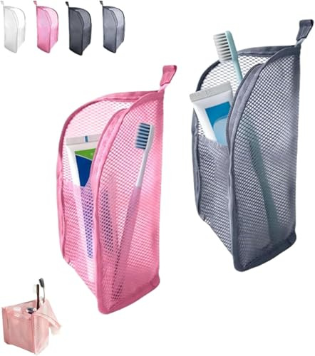 Waterproof Standing Toiletry Bag, Portable Lightweight Travel Toiletry Bag, EVA large-capacity travel cosmetic bag, Foldable Clear Hanging Travel Toiletry Bag Cosmetic Organiser Storage (Pink+Gray)