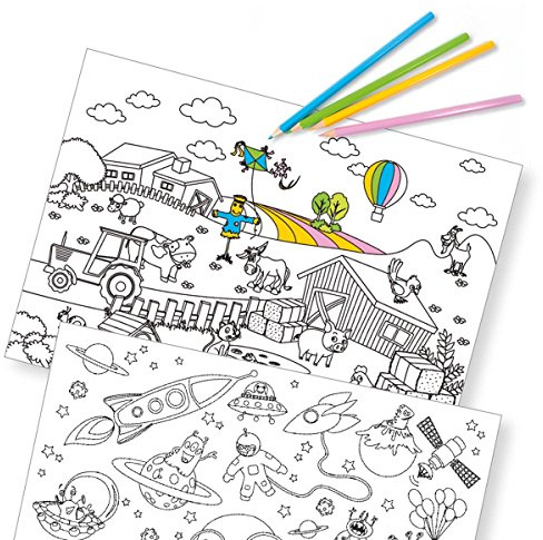 Papier-Tischsets – praktische Platzsets als Abreißblock für Kinder zum Ausmalen – Kids Fun – Color ME
