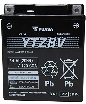 YUASA Batteria 7, Ah 120, A/EN YTZ8V L 113mm B 70mm H 130mm