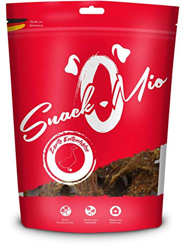 SnackOMio – Premium Hundesnack – zarte Entenhälse, getreidefrei, 1er Pack (1 x 500g)