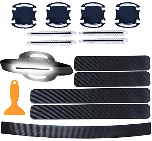 14Stk Auto Einstiegsleisten Aufkleber Set Universal Auto Türgriff Schutzfolie Autotür Schutz Kratzfeste Schutzfolie Lackschutzfolie Türeinstiege Schritt Platte Anti Scratch Abdeckung