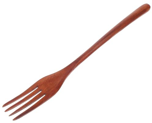 Cabilock Holzgabel Zum Kochen 2 Stücke Kochzubehör Holz Küche Mischen Braten Gebäck Dessert Holz Geschirr Bar Hotel Hause Leicht Reuasble Vorspeise Perfekte Salatbesteck Holzkochgabel