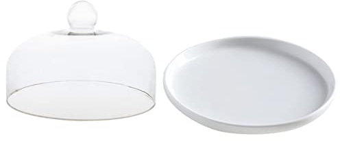 SHOWERORO Multi-use Dessert Plate Cake Serving Tray Elegant Plate Food Display Trays for Home Hotel Restaurant Wedding