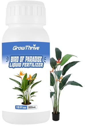 Growthrive Bird of Paradise Liquid Fertilizer, 10 oz Natural Plant Food for Indoor & Outdoor Bird of Paradise, Organic Probiotic Formula for Bigger Leaves, Brighter Blooms & Strong Root Growth