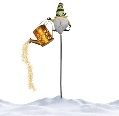 Gnome Kettle Solar Christmas Lights for Outdoor | Solar Powered Holiday Decoration, Winter Garden, Lawn, Patio, Family Path, Outdoor Yard, Snow, Festive Lighting