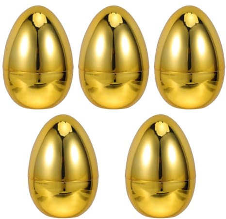 SAFIGLE 5 scatole per uova di Pasqua: 13,5 x 9,5 cm, riempite di giocattoli di plastica per feste di Pasqua, decorazioni - scatola apribile a forma di, giochi, bomboniera