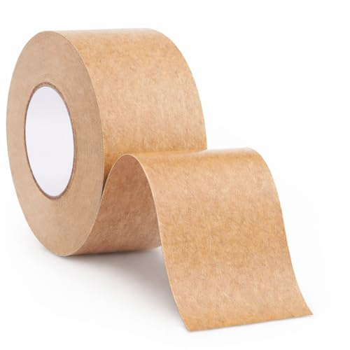 ECOFLAVOUR ADD THE GOODNESS Water Activated Kraft Paper Tape, 48mm x 30M, Brown Gummed Packing Tape