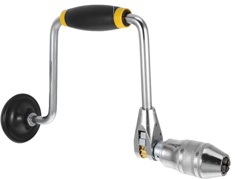 ABOOFAN Taladro Manual de Mano para Manualidades y Carpintería, Perforadora de Acero de 12 Pulgadas con Mango Antideslizante, Herramienta Multifuncional Ligera para Bricolaje y Joyería,