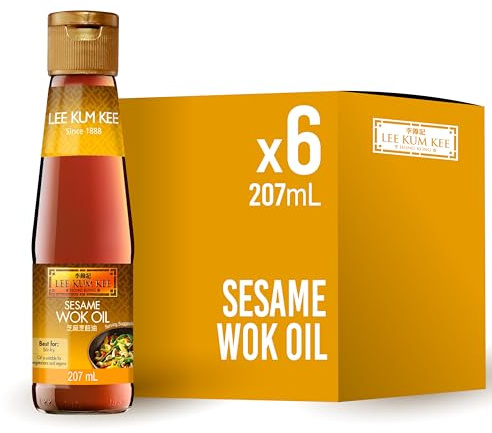 Lee Kum Kee Sesame Wok Oil, Vegan, 207 ml (Pack of 6)