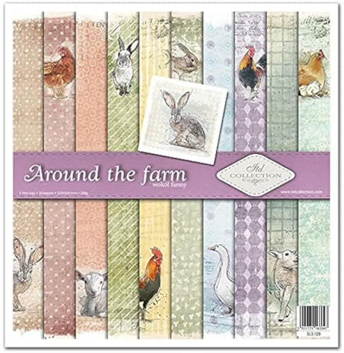 ITD Collection - Scrapbooking-paket 30 x 32 cm, scrapbooking-papper, dekorativt papper, decoupage, korttillverkning, pappersstorlek – 310 x 320 mm (SLS-029 -HS code 48025890)