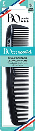 Bo...Paris - Collection : Essentiel - Peigne démêloir - Peigne Antistatique - pour Tous Types de Cheveux - Démêlage sans abîmer - Origine végetable - Made in France -Lot de 1