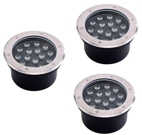 Lumière Jardin Enterré - 85-265V Spot Encastrable LED Exterieur, Lampadaire encastré rond étanche IP67, projecteurs de jardin sans éblouissement en acier inoxydable, éclairage paysager ( Color : Pink