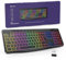 TECURS Tastiera Wireless Gaming Tastiera Italiana Pc Silenziosa Con Controllo Multimediale Retroilluminato, Ricaricabile Tastiera USB Ergonomica, Anti-ghosting da 2,4 GHz per Windows, Mac, PC