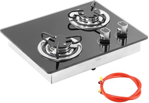 Cuisinière à Gaz Pour Camping-car, Cuisinière à Gaz Pour Camping-car, Plaque De Cuisson à Gaz à Double Brûleur, Efficace, Panneau En Verre Trempé, Solution De Cuisson Pratique Pour Maisons Mobiles, Ca