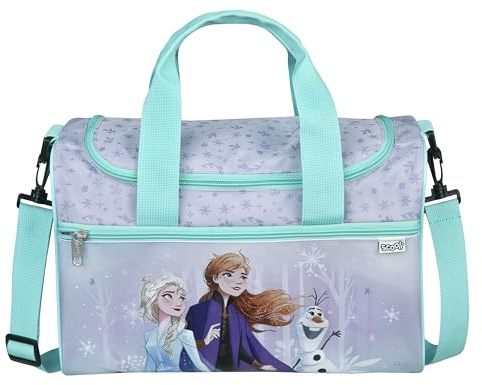 Scooli - Sac de Sport Disney Frozen pour Enfants - Compartiment Principal spacieux - Bandoulière Ajustable - Design Anna&Elsa - Robuste