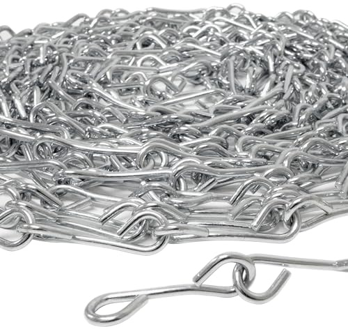 Jack Chain 10 Metre x 3mm - Galvanised - for Hanging Baskets, Lights, Feeders, Indoor or Outdoor