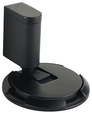 Türstopper Boden Kleben, Tür Stopper Boden Ohne Bohren, Höhenverstellbarer Türhalter Boden Selbstklebend oder zum Schrauben, Floor Door Stopper für Verschiedene Türtypen schwarz