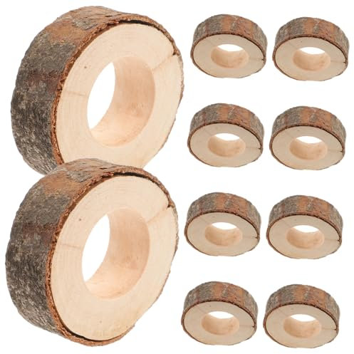 AKOOSY 10stücke Holz Serviettenringe Teiliges Unfertige Runde Holzanhänger Für Hochzeiten Projekte Tischdeko Langlebig Und Kreativ Naturholz Für Bastelarbeiten Und Partys