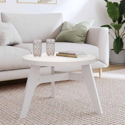YuuSsea Plateau de table rond en pin massif, Ø 60 x 3 cm, laqué blanc, robuste et polyvalent pour les tables à manger, les tables basses ou les projets de meubles individuels