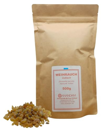 500g Indischer Weihrauch Boswellia serrata – 100% naturrein Peasize Räucherharz für Meditation, Yoga & energetische Reinigung – intensives würziges Aroma