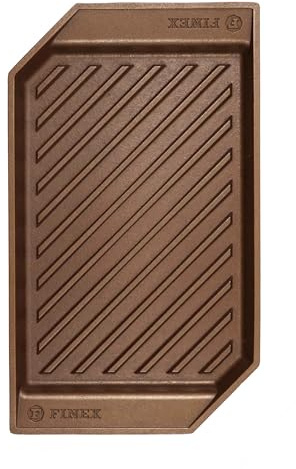 FINEX 15 Cast Iron Lean Grill Pan, Modern Heirloom, Handcrafted in the USA, Pre-seasoned with Organic Flaxseed Oil
