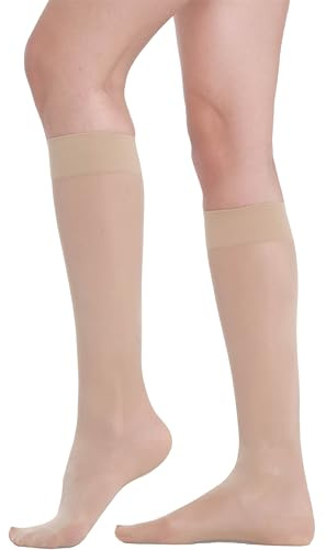 BeOnTop - Medias de compresión graduada para mujer, 40 denier, 1e2 unidades – Calcetines de compresión graduada mujer 15-16 mmHg, calcetines de compresión mujer Comfort Support Line, calcetines mujer
