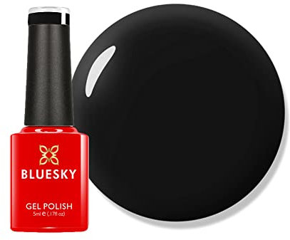 Bluesky Gel Nail Polish, Blackpool - 80518, Black, Long Lasting, Chip Resistant, 5ml (Requires Drying Under UV LED Lamp)