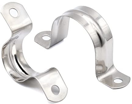 Abrazaderas Metalicas para Tubos Ø 32 mm, Abrazaderas en U Acero Inoxidable 304 Para Tubos de Agua, Manguera o Mástil | PACK 20 unidades