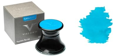 Encrier en verre Visconti Turquoise 50 ml