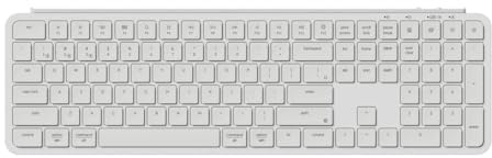Keychron B6 Pro Clavier sans Fil Ultra-Mince, QMK Pleine Taille avec pavé numérique, Connexion 2,4 GHz/Bluetooth 5.2/USB, Longue durée de Vie de la Batterie, Compatible avec Mac Windows Linux - Blanc