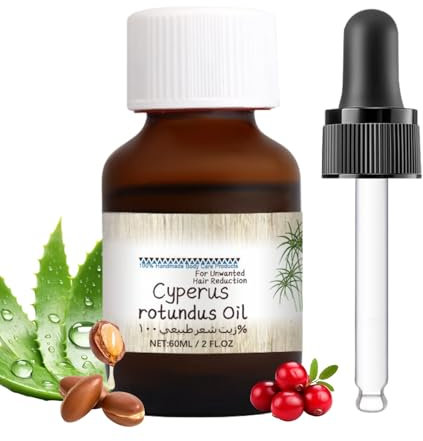 Cyperus Rotundus Oil,60 ML Cyperus Oil Hair Inhibitor,Organic Cypress Body Oil for Hair Removal,Body Care Oil,Matural Cyperus Rotundus Oil for Reducing Body Hair Growth & Skin Care