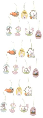 Alipis 3 Sätze Osterschmuck Groß Ostern Hängen Osterbaum Geschirr Ostern Austecherformen Zierleisten Holz Hase Osterhandwerk Aus Holz Kaninchen Aus Plastik 14 Stück * 3