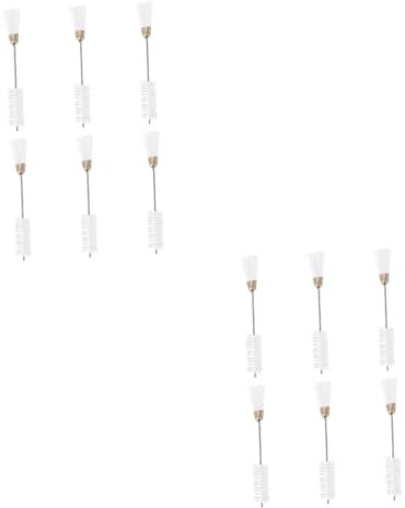 SHINEOFI 12pcs Slots Narrow Cleaning Brush Double-Ended Brush Fine Bristles Nylon Tube Washing up for Kitchen