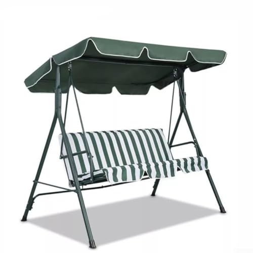 Toldo de Repuesto para Columpio de jardín, de Tela Oxford 210D, para Columpio de Patio de 3 plazas, 164 x 114 x 15 cm, Esquinas reforzadas(Verde)