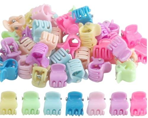 50 Pieza Pinzas Pequeñas Para el Cabello, Pinzas Pequeñas Pelo, Mini Clips para el Cabello, Accesorios de Cabello para Mujere, Clips de Cabello Pequeños para Niñas y Mujeres (Multicolor)