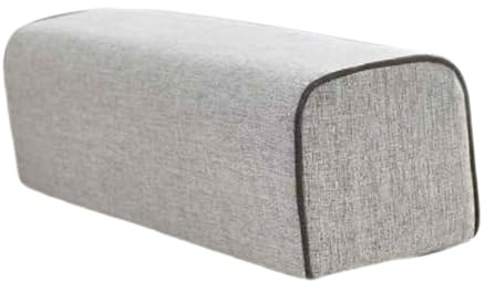 predolo Coussin d'accoudoir en Lin, Coussin d'accoudoir de Canapé, Support Oreiller en Mousse Haute Densité pour Canapé, Ergonomique, Facile à Transporter, Coussin Lombaire avec Fermeture, Gris