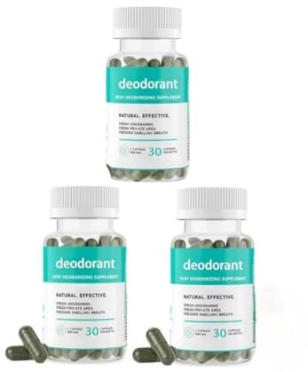 Desodorante de Cuerpo Completo, Desodorización Corporal, Control Integral del Olor para Mujeres y Hombres, Desodorante en Cápsulas de Liberación Sostenida (90 Unidades)